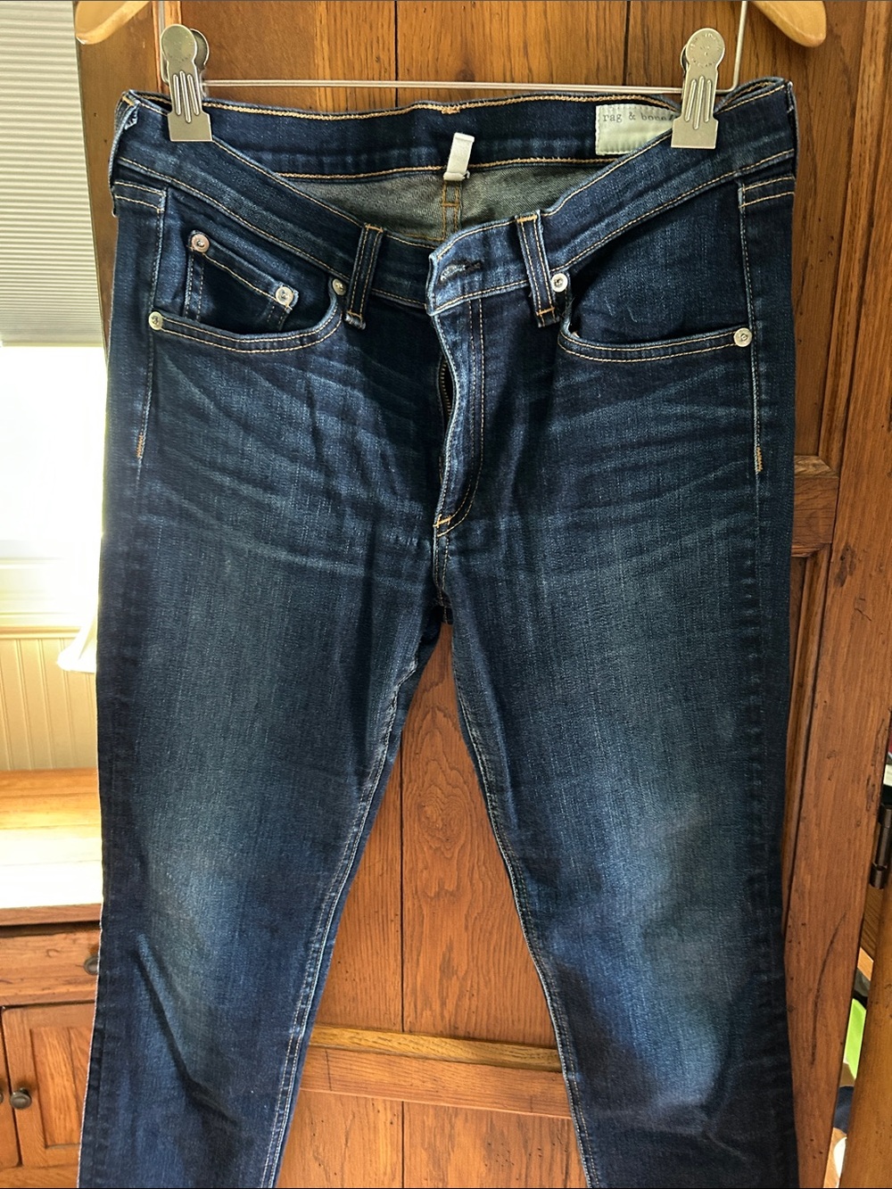 rag & bone Dark Indigo Slim Straight Jeans